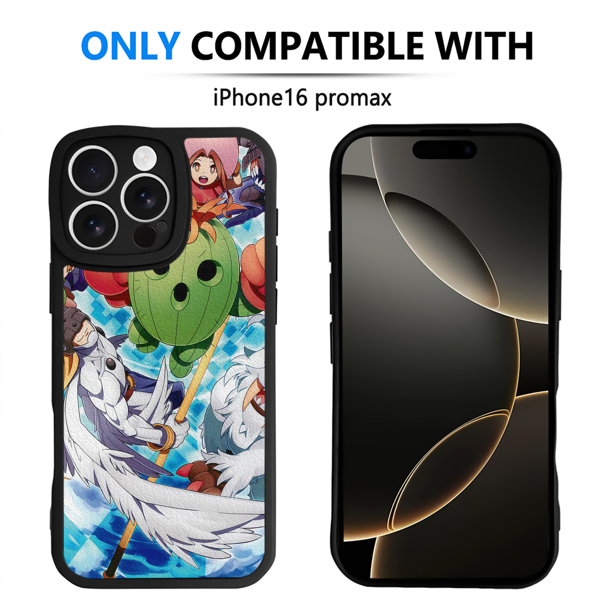 （画像用） Digimon デジタルモンスター/デジモン 【iPhone 16シリーズ対応】シリコンスマホケース（レザー調） 材質：シリコン